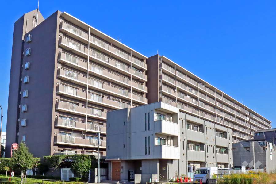 フェアコート多摩川の外観(南西側から)