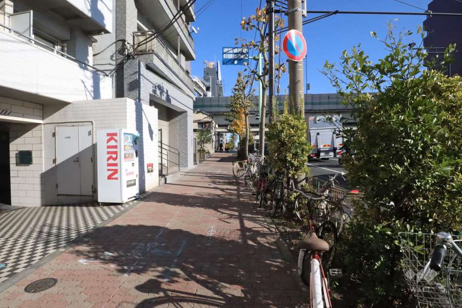 敷地南側の前面道路　