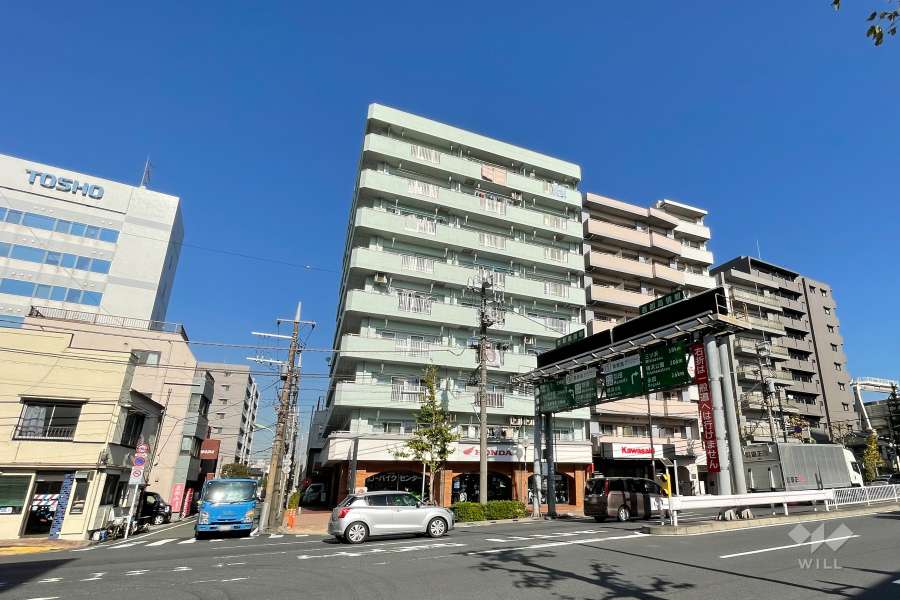東糀谷ダイヤモンドマンションの外観（南西側から）