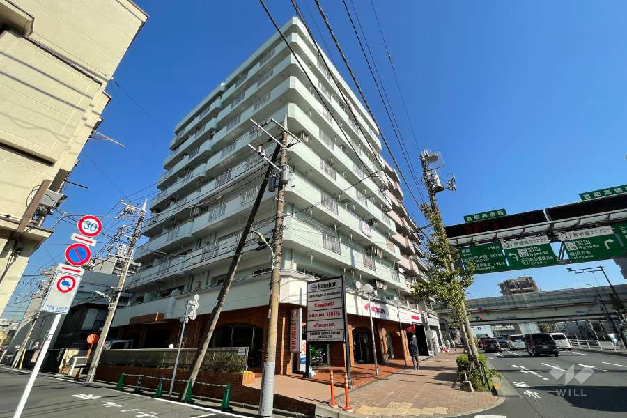 東糀谷ダイヤモンドマンションの外観（西側から）