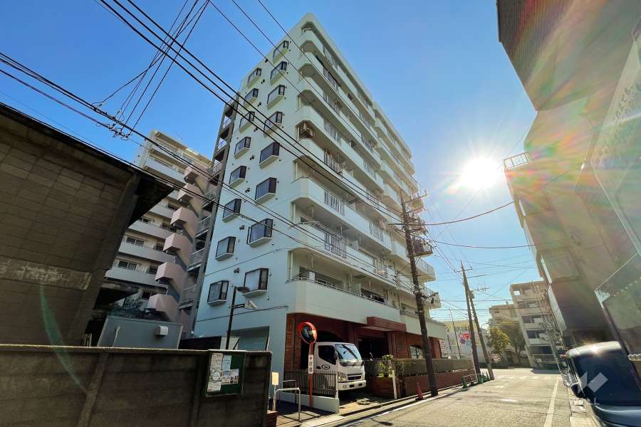 東糀谷ダイヤモンドマンションの外観（北西側から）