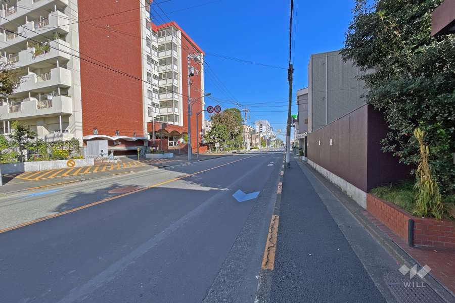 敷地北側前面道路（西側から）