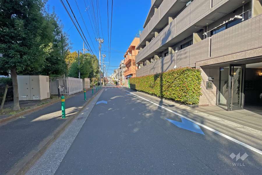 敷地南側の前面道路（東側から）
