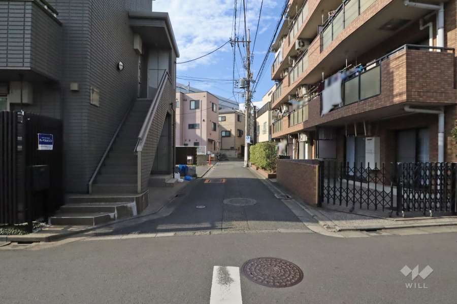 敷地南側の前面道路（東側から）