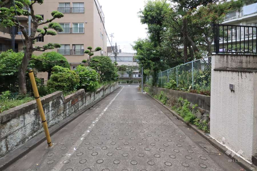 敷地北側の前面道路
