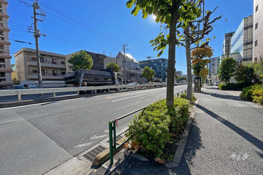 敷地東側の前面道路