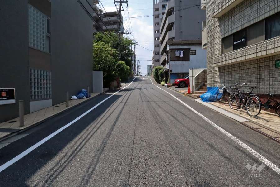 敷地北側の前面道路（東側から）