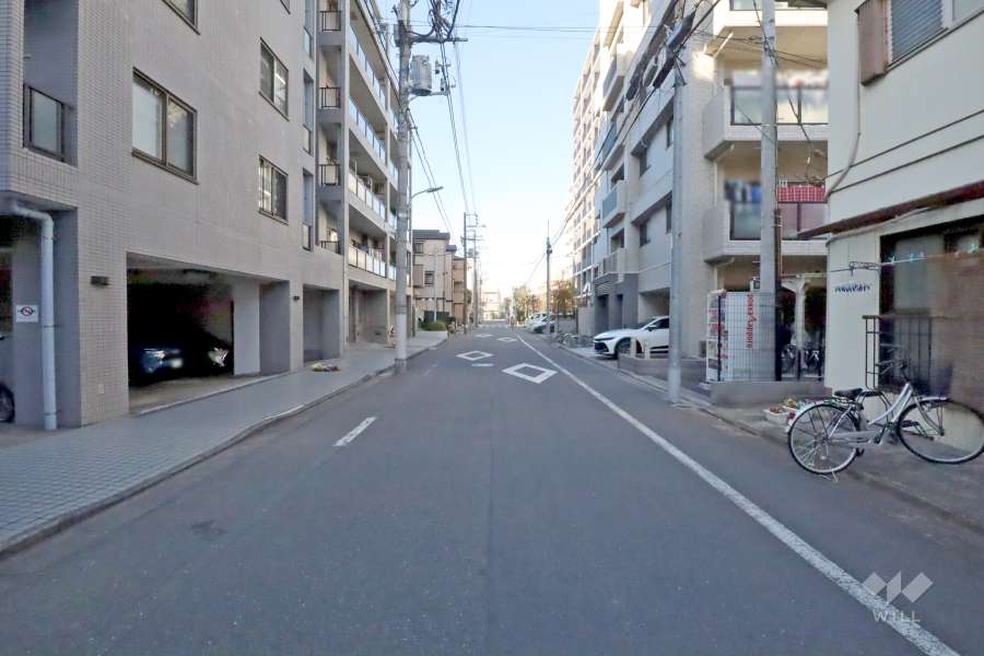 敷地東側の前面道路