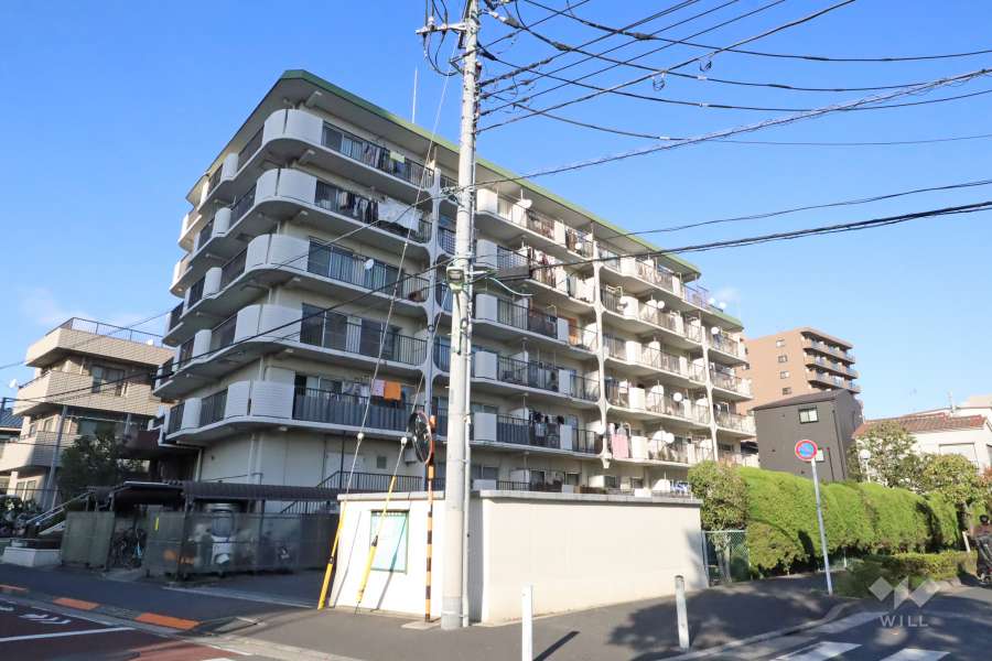 ベルエア多摩川の外観(南西側から)