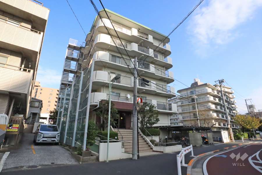 ベルエア多摩川の外観(北西側から)