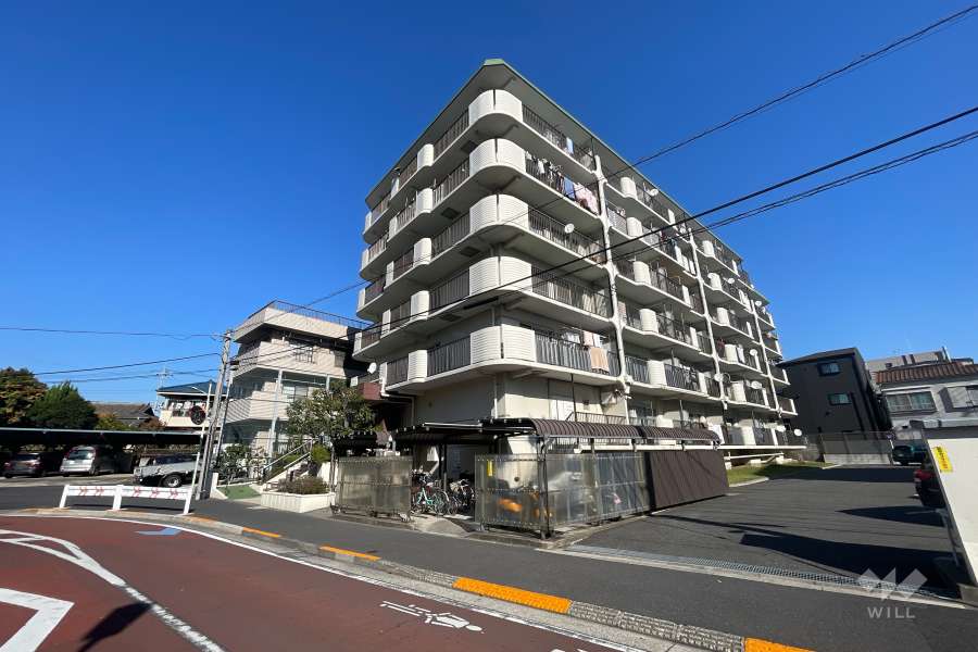 ベルエア多摩川の外観（南西側から）