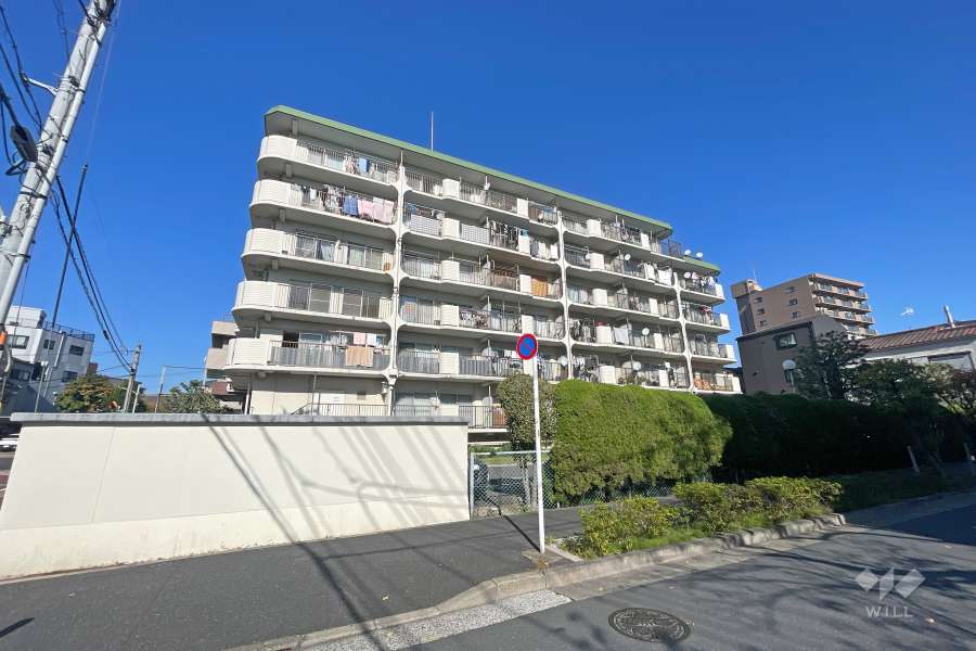 ベルエア多摩川の外観（南西側から）