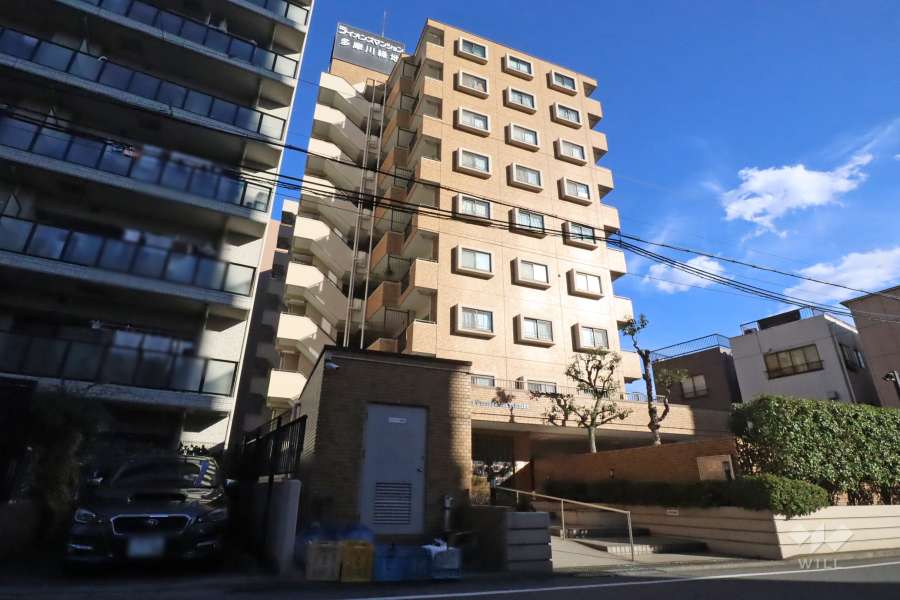 ライオンズマンション多摩川緑地の外観（西側から）