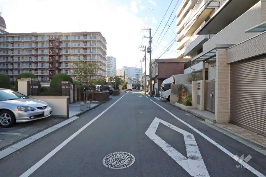 敷地北側の前面道路(東側から)