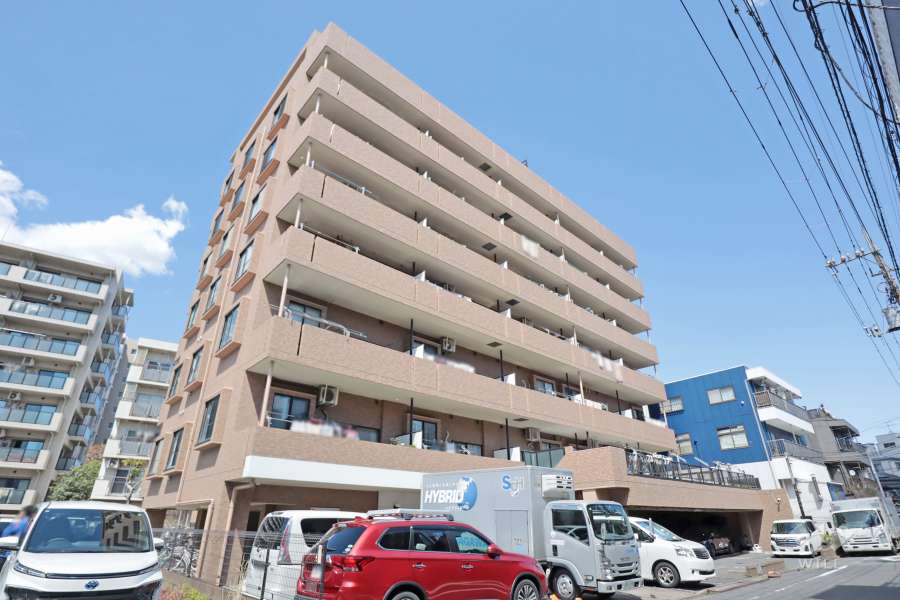 グランイーグル多摩川緑地３の外観(南側から）