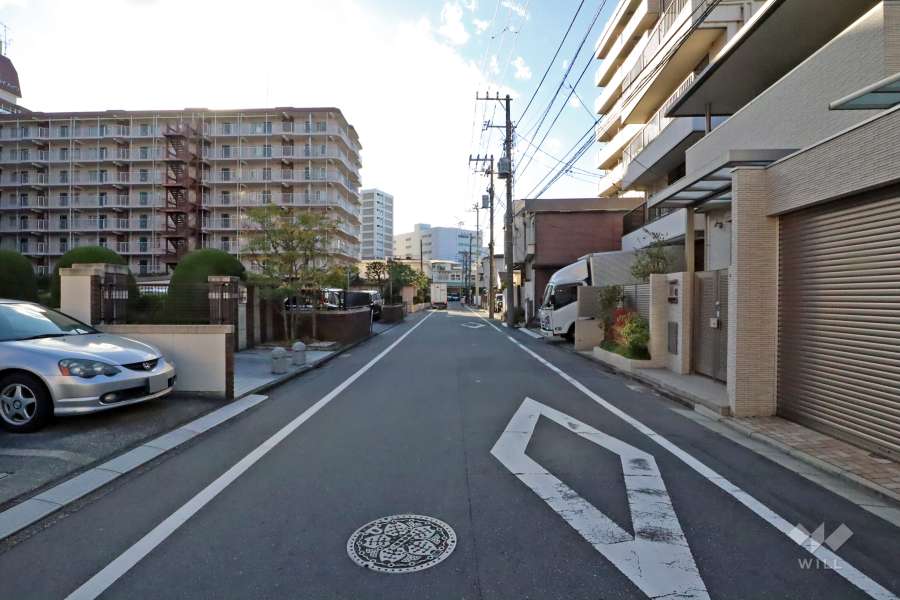 敷地北側の前面道路（東側から）