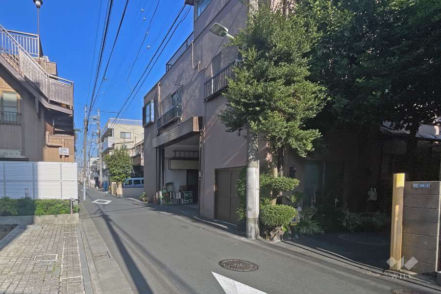 敷地南東側前面道路（南西側から）
