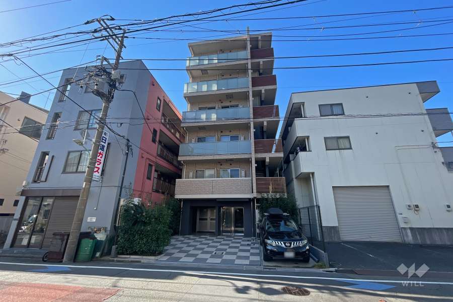 プレールドゥーク南六郷の外観（北東側から）