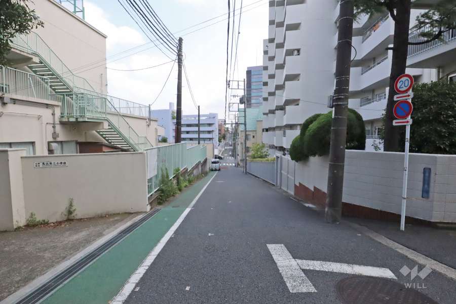 敷地東側の前面道路