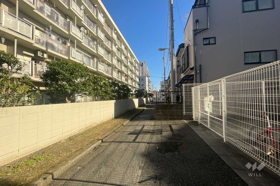 敷地南東側の前面道路　