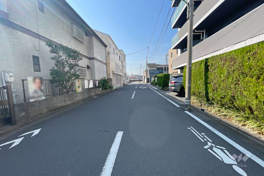 敷地南側の前面道路　