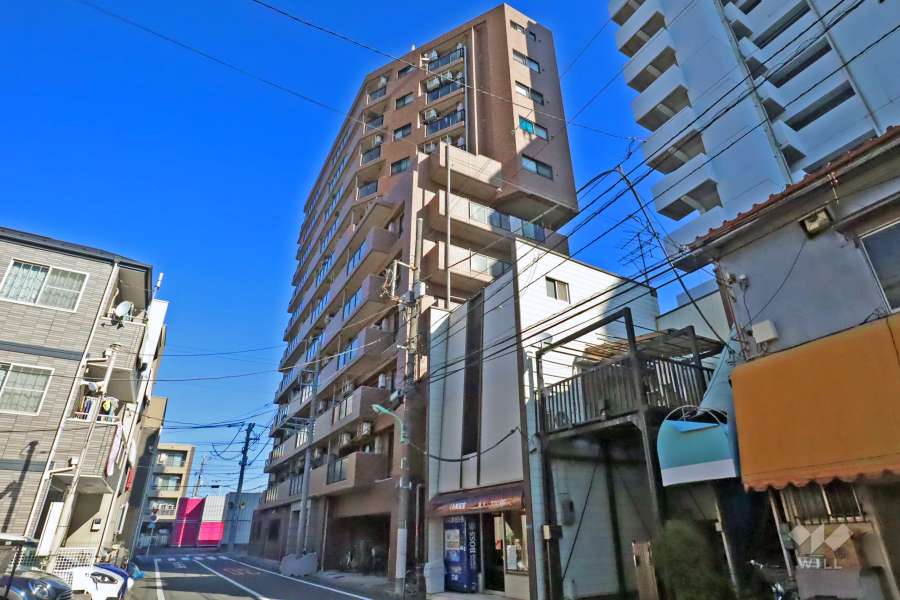 グランイーグル梅屋敷の外観（南西側から）