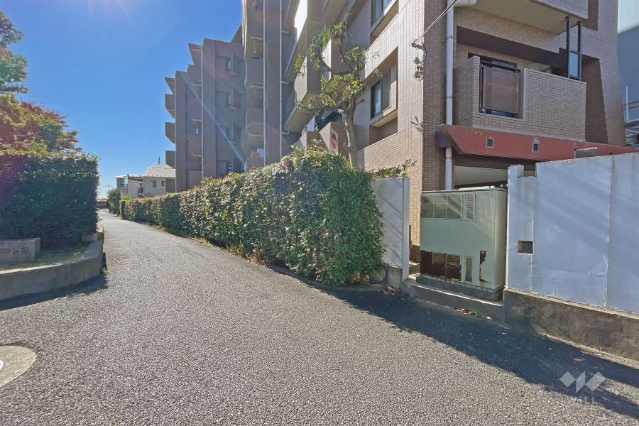 敷地東側前面道路（北側から）