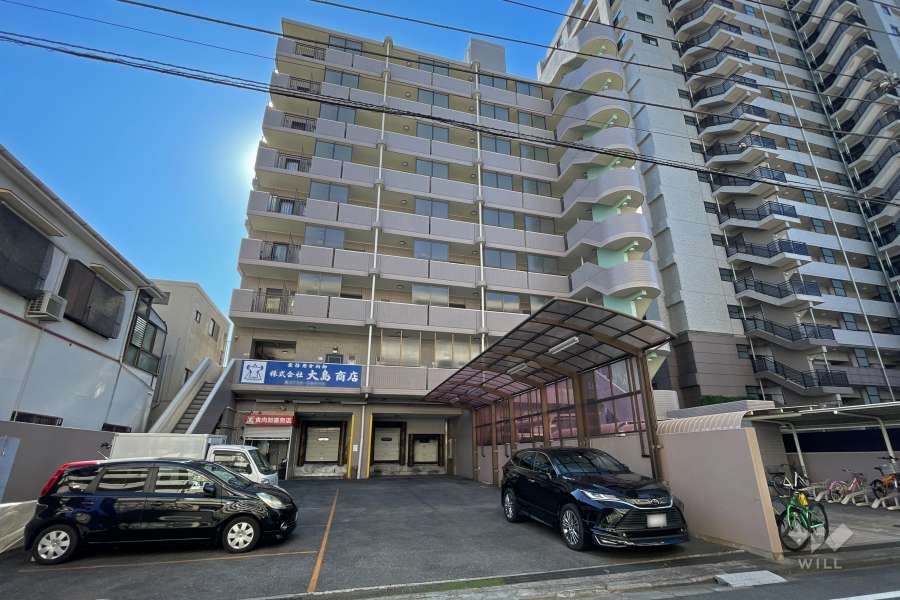 グランイーグル多摩川緑地の外観（北東側から）