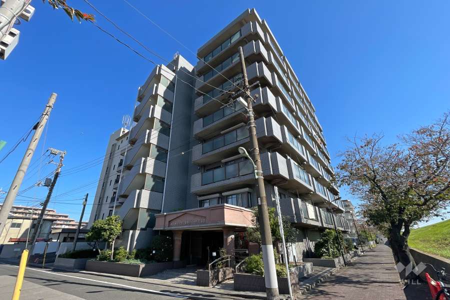 エンゼルハイム多摩リバーサイド第3の外観（南西側から）