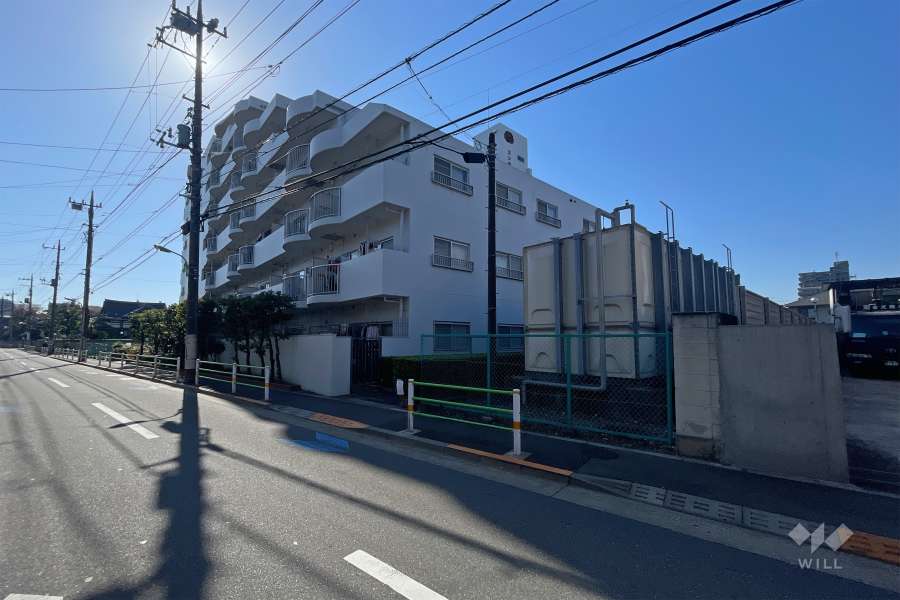 エンゼル萩中パークハイツの外観（北東側から）