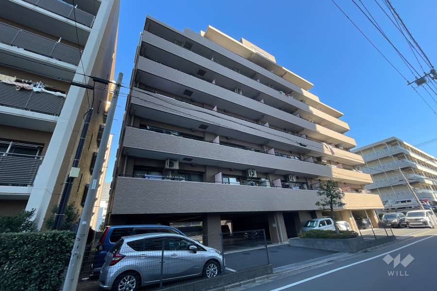 グランイーグル多摩川緑地１０の外観（南西側から）