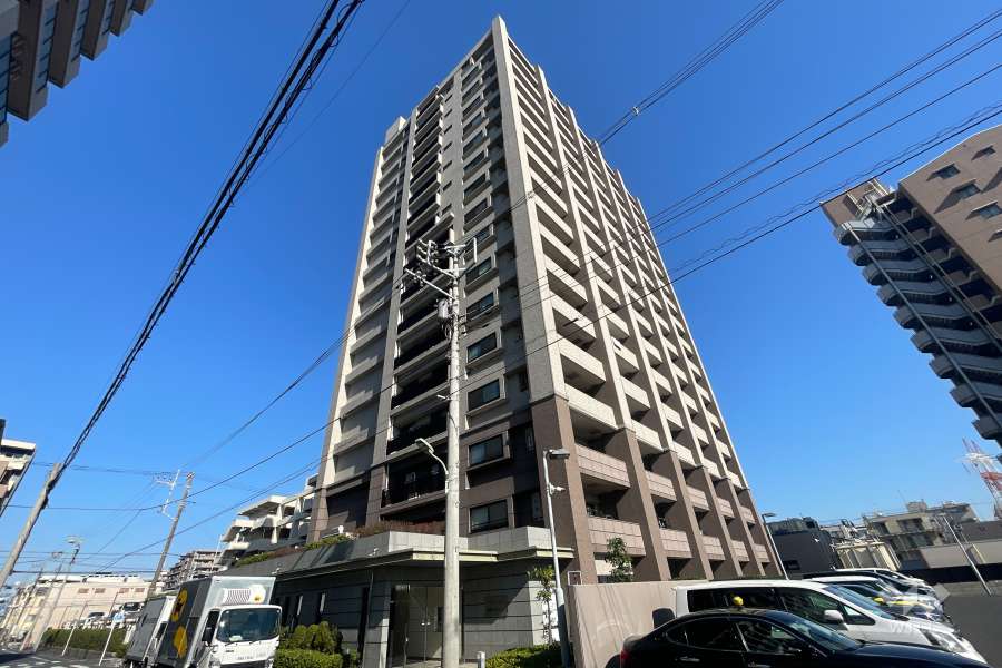 グランイーグル多摩川スカイビューの外観（西側から）