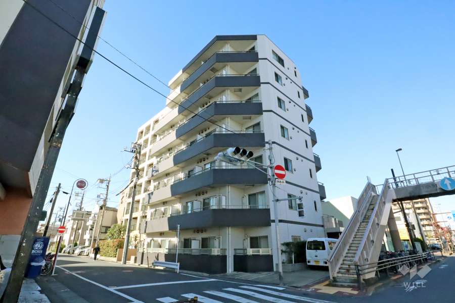 プレールドゥーク多摩川の外観（南東側から）