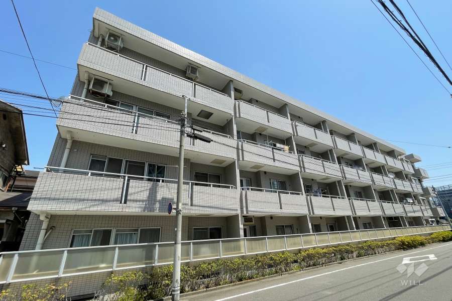 ウィン多摩川の外観（南西側から）