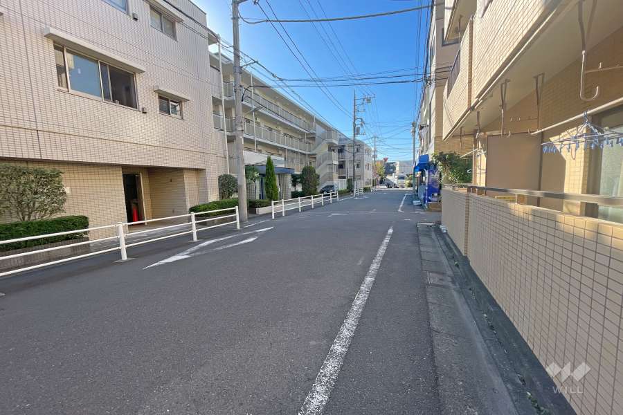 敷地北側の前面道路（東側から）