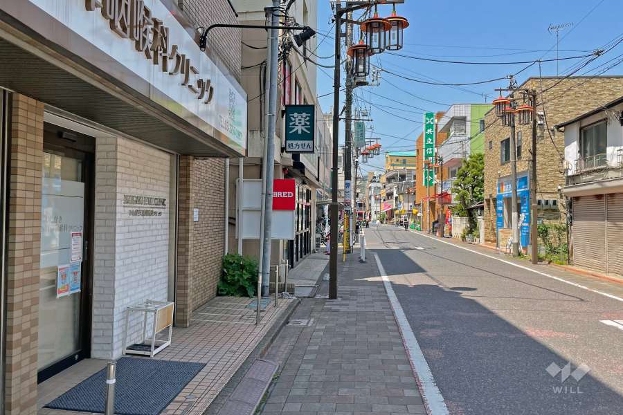 敷地北東側前面道路（南東側から）