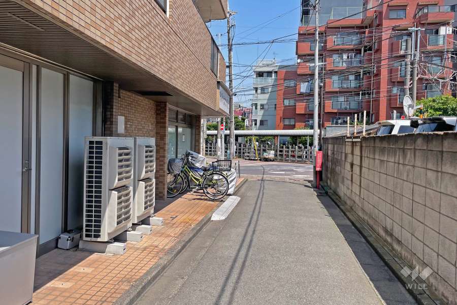 敷地の南東側道路（南西側から）