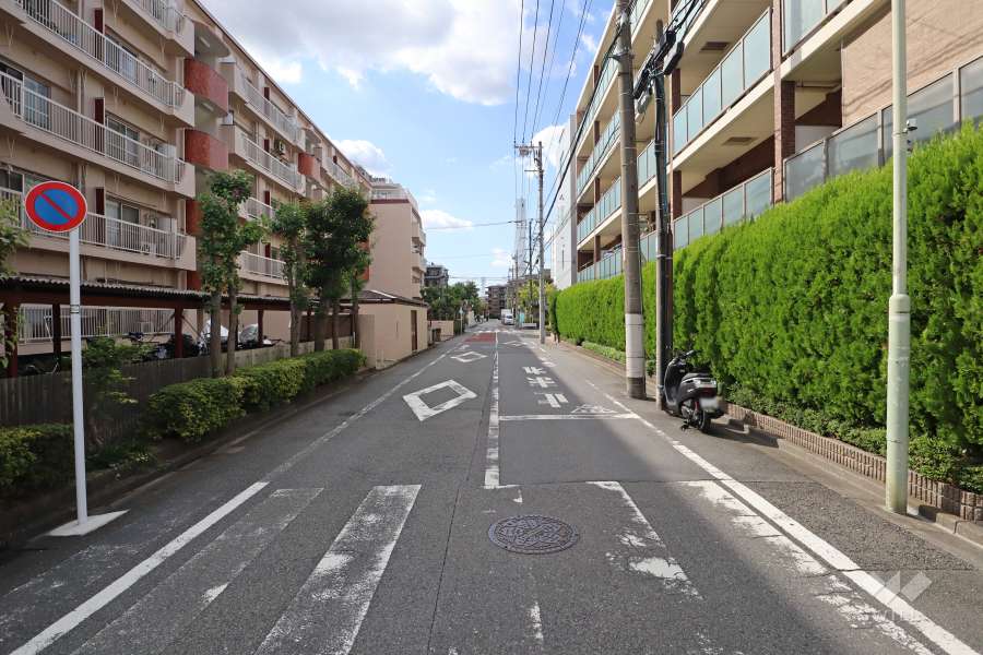 敷地北側の前面道路