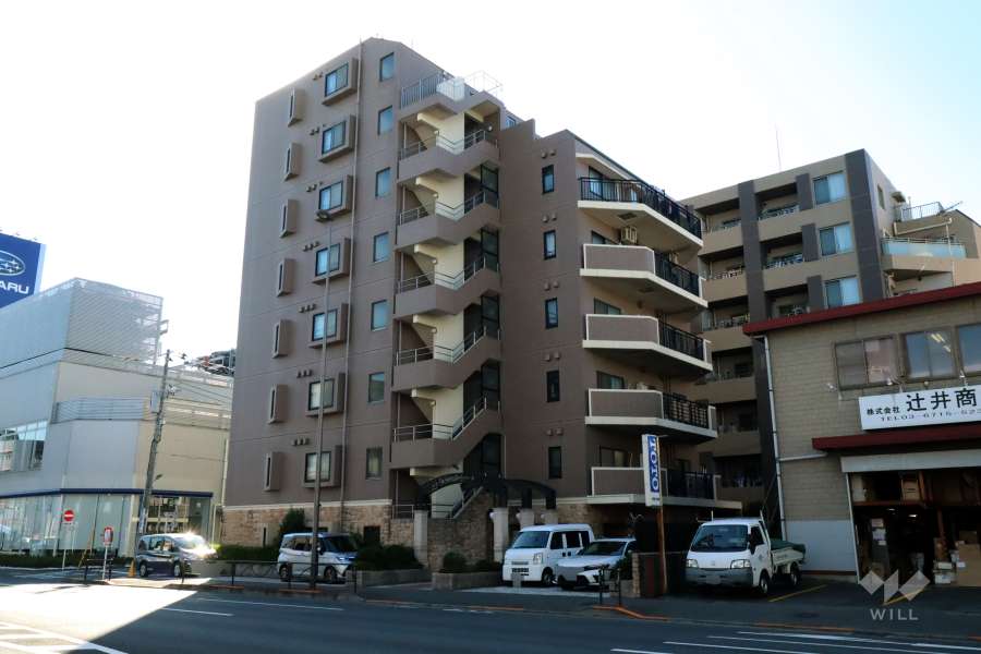 マイキャッスル多摩川３の外観（北東側から）