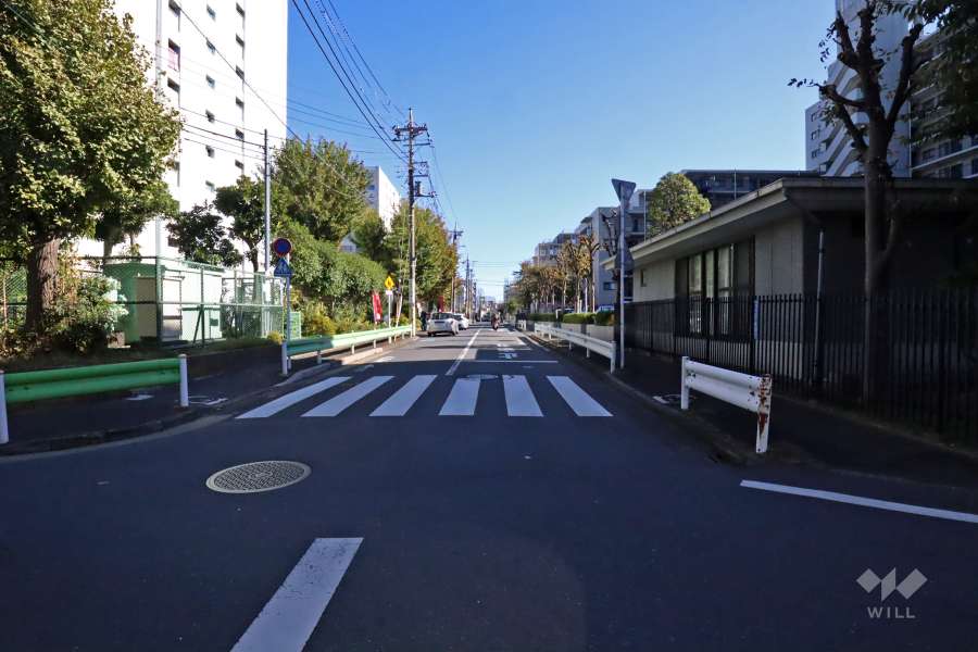 敷地北側の前面道路
