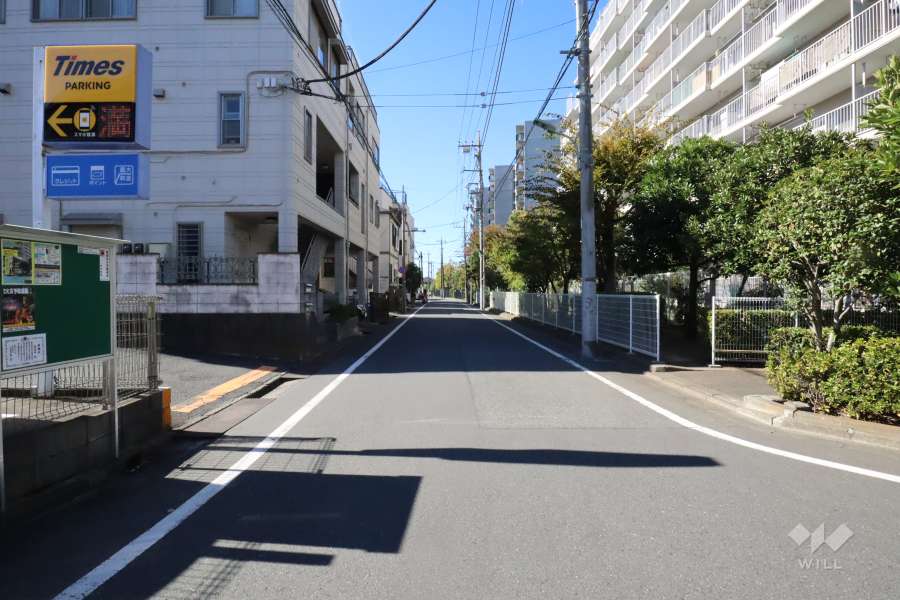 敷地南側の前面道路(東側から)