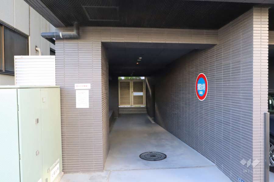 屋内に設けられた駐輪場
