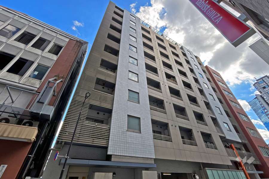 クオリア銀座の外観（北側から）