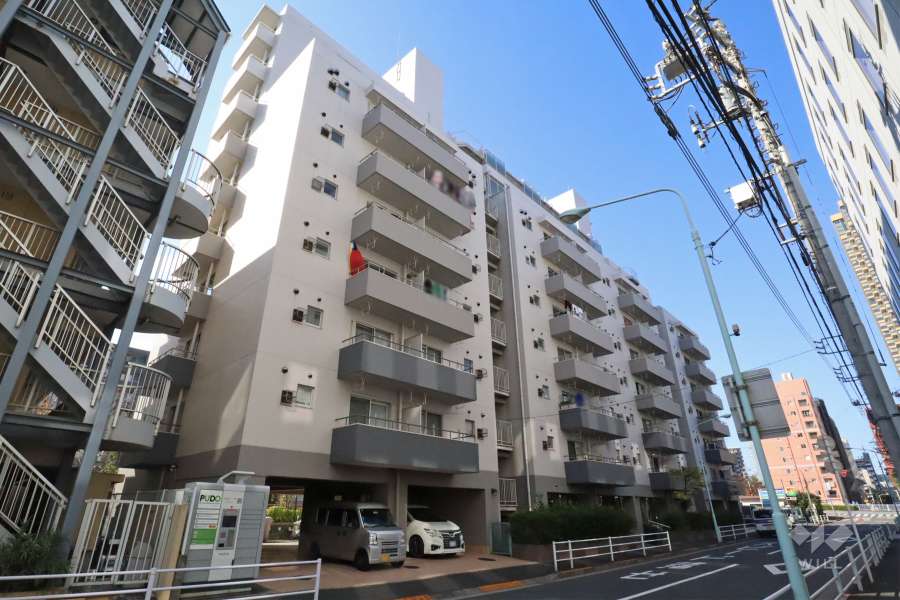 月島ハイツの外観(北東側から)