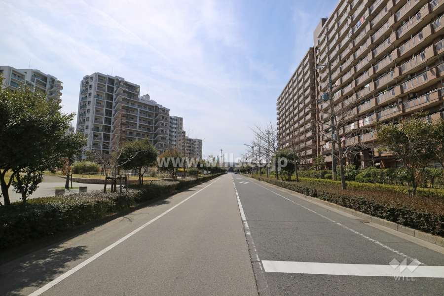 敷地北西側の前面道路