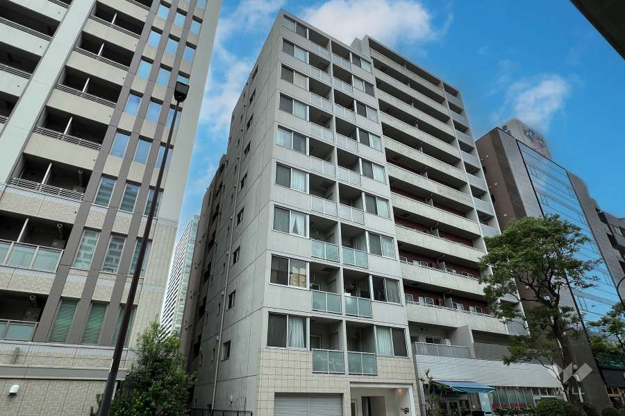 フォセット月島の外観（東側から）