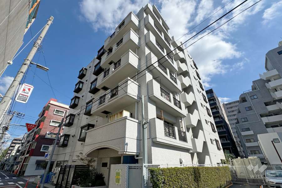 ワコー月島マンションの外観（南西側から）