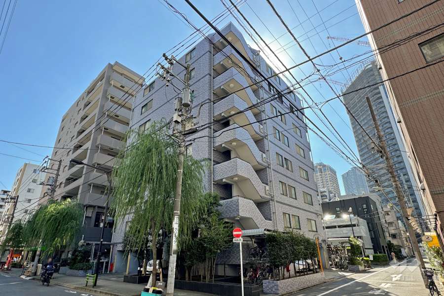 セザール第二月島の外観（北側から）