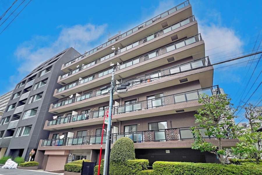 マイキャッスル月島の外観（南側から）