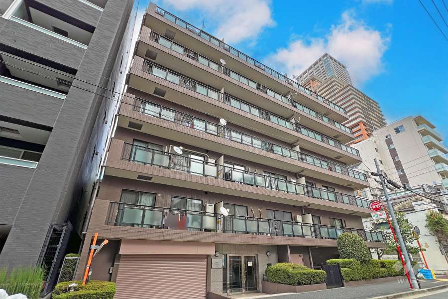 マイキャッスル月島の外観（西側から）